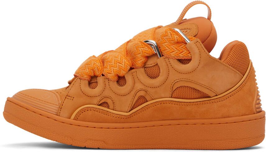 Lanvin Orange Curb Sneakers - Picture 3