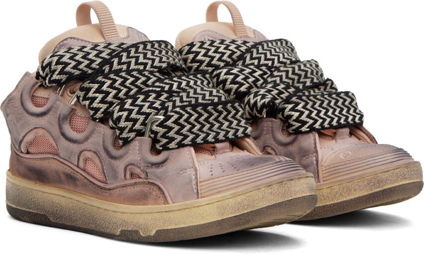 Lanvin Pink Curb Sneakers - Picture 2
