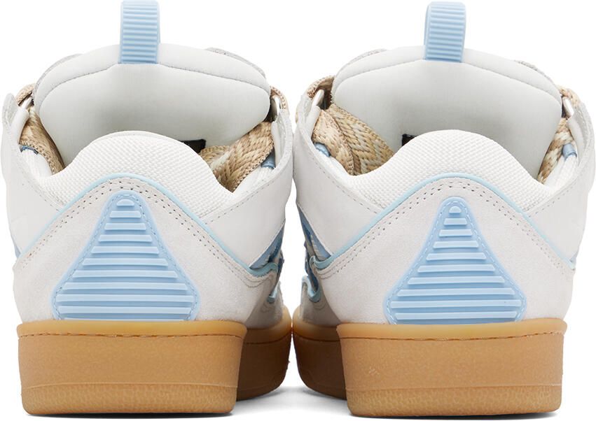 Lanvin SSENSE Exclusive Blue & Gray Curb Sneakers