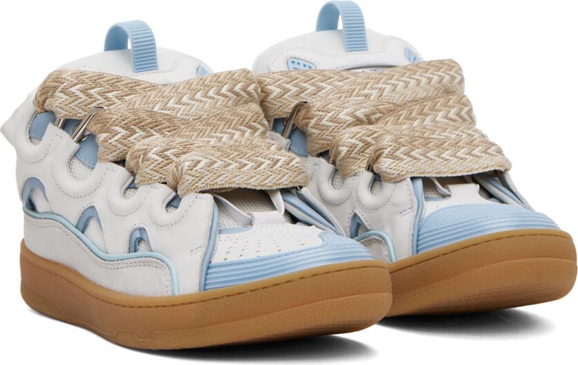 Lanvin SSENSE Exclusive Blue Curb Sneakers