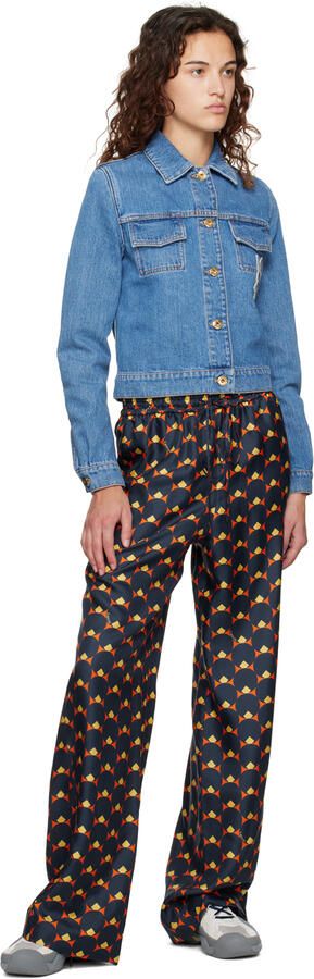 Lanvin SSENSE Exclusive Gray & Navy Flash-X Sneakers - Picture 4