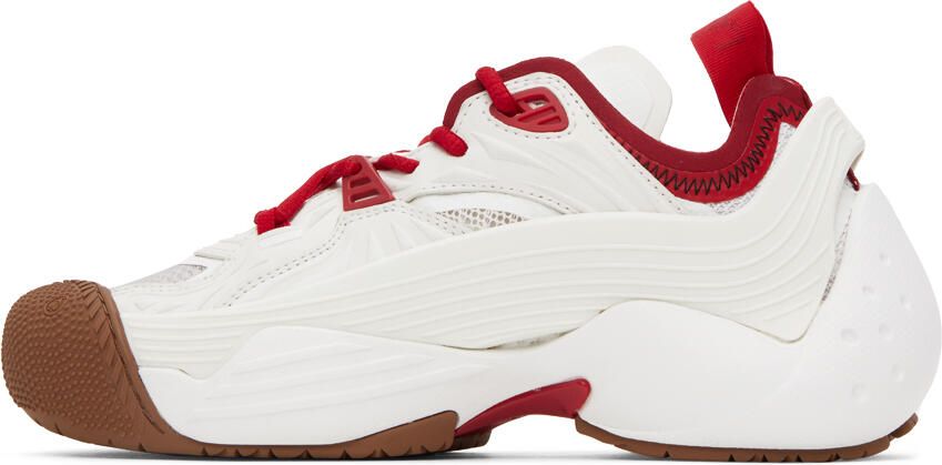 Lanvin SSENSE Exclusive Red & White Flash-X Sneakers - Picture 3