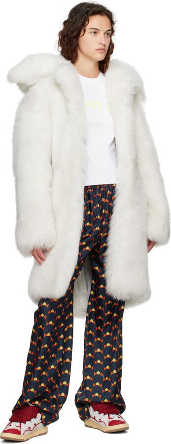 Lanvin SSENSE Exclusive White & Red Curb Sneakers - Picture 4