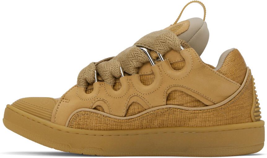 Lanvin Tan Curb Sneakers - Picture 3