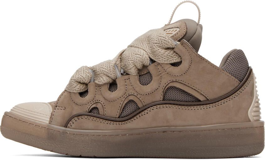 Lanvin Taupe Curb Sneakers - Picture 3
