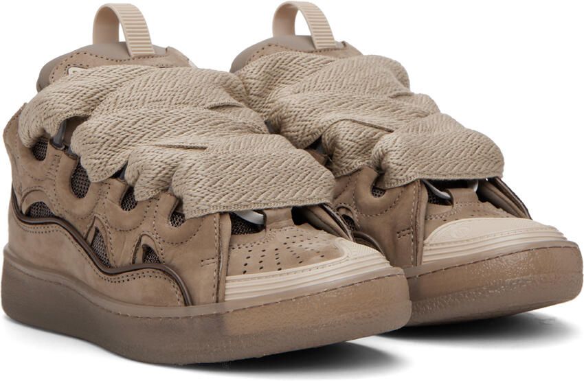 Lanvin Taupe Curb Sneakers - Picture 2