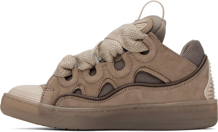 Lanvin Taupe Curb Sneakers - Picture 3