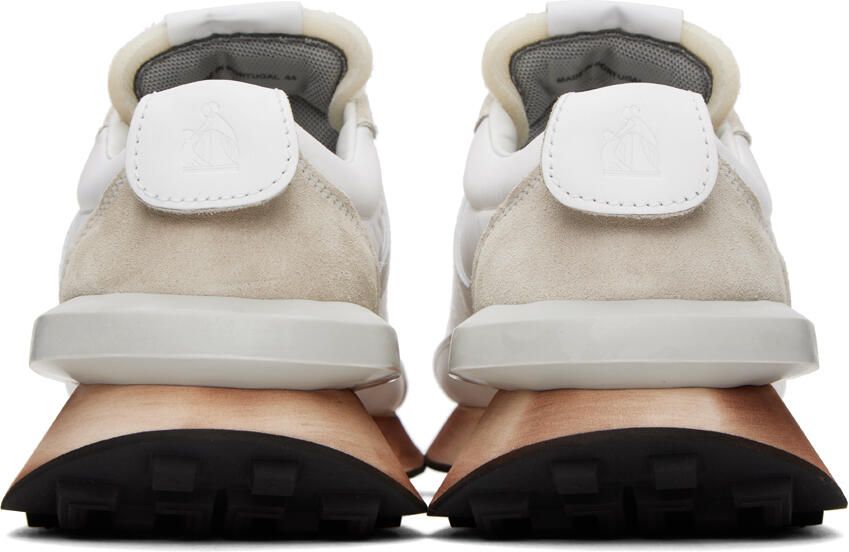 Lanvin White & Beige Bumpr Sneakers