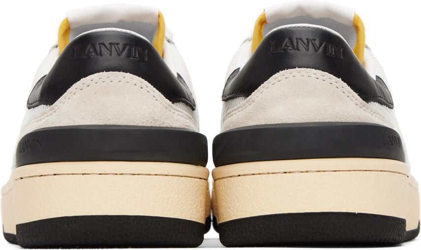 Lanvin White & Black Clay Sneakers - Picture 8
