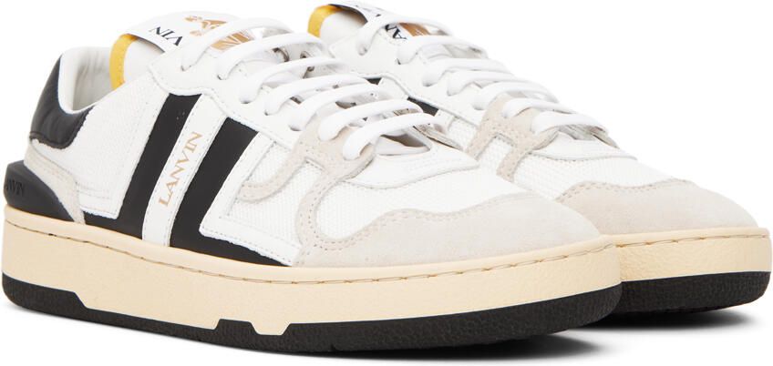 Lanvin White & Black Clay Sneakers - Picture 2