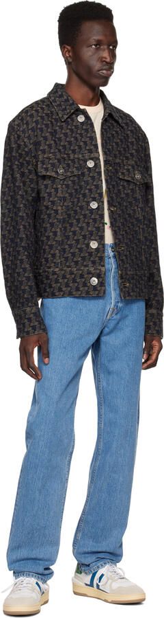 Lanvin White & Blue Clay Sneakers - Picture 4