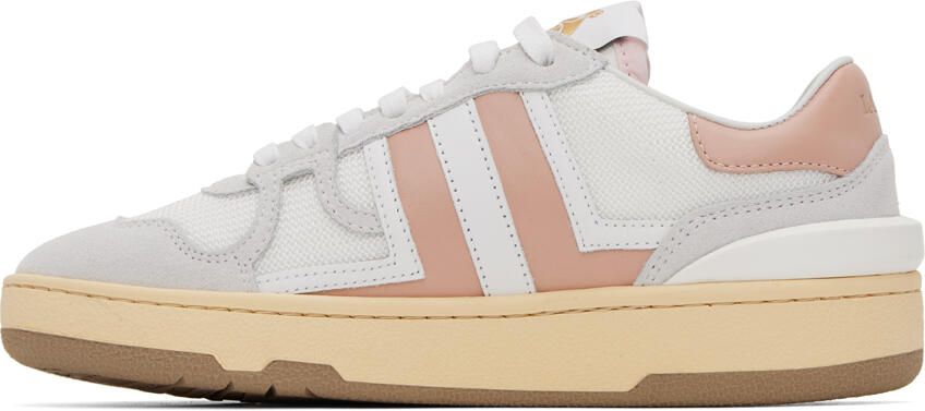Lanvin White & Pink Clay Sneakers - Picture 3