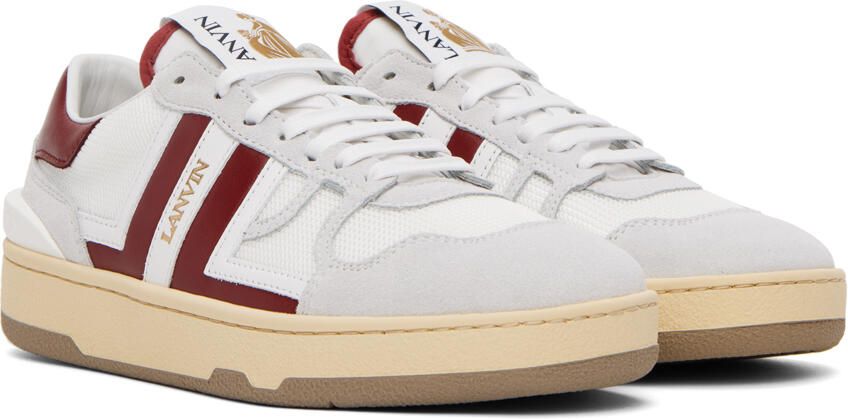 Lanvin White & Red Clay Sneakers - Picture 2