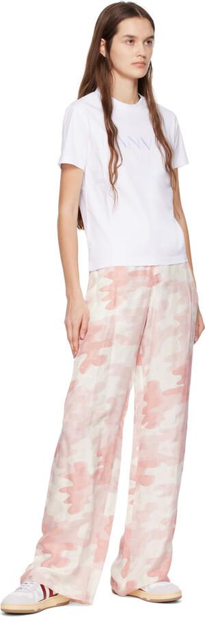 Lanvin White & Red Clay Sneakers - Picture 4