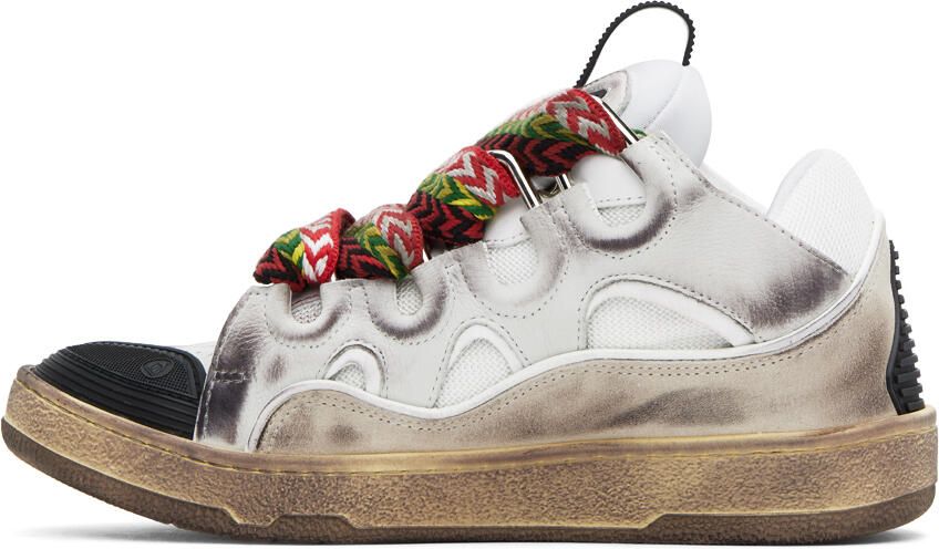 Lanvin White Curb Sneakers - Picture 3