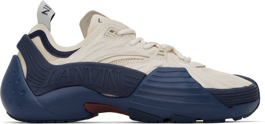 Lanvin Off-White & Navy Flash-X Sneakers