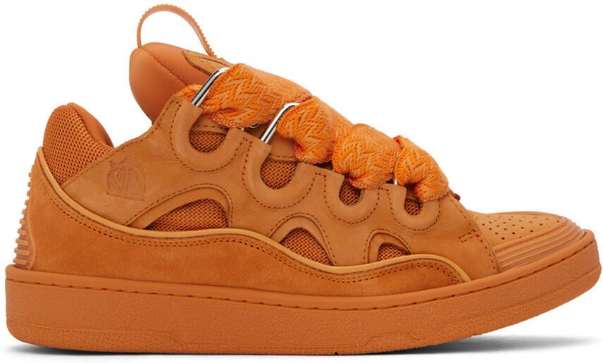 Lanvin Orange Curb Sneakers - Picture 5