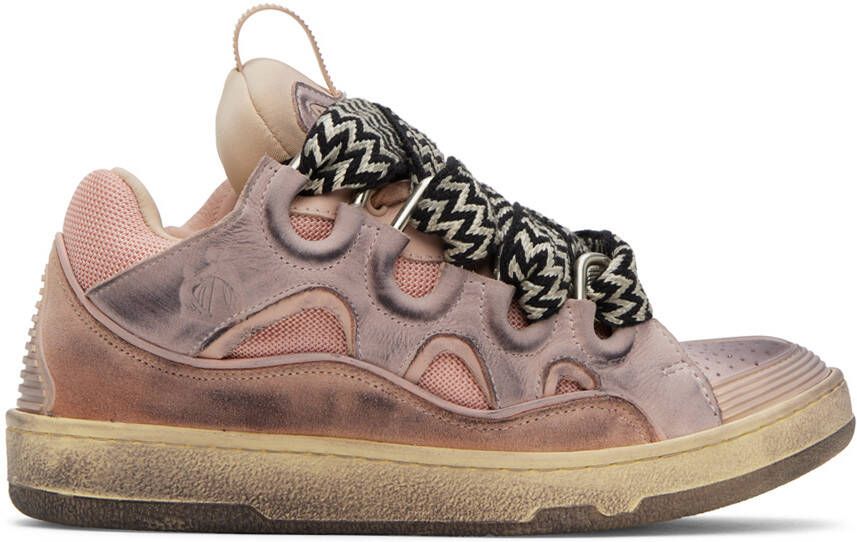 Lanvin Pink Curb Sneakers - Picture 5