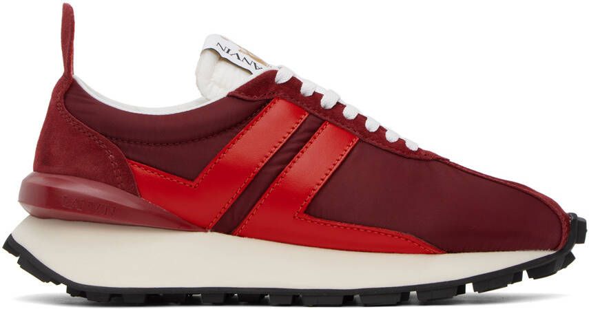 Lanvin Red & Burgundy Bumpr Sneakers