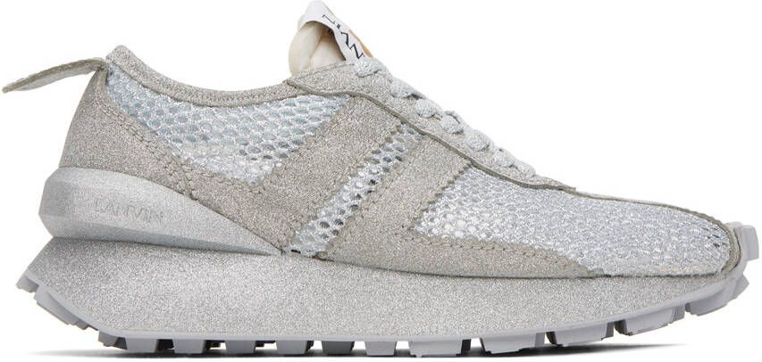 Lanvin Silver Bumpr Sneakers