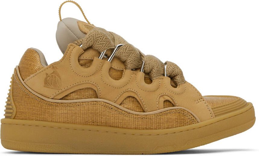 Lanvin Tan Curb Sneakers - Picture 5
