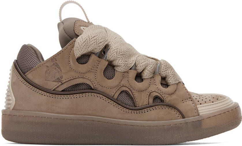 Lanvin Taupe Curb Sneakers - Picture 4