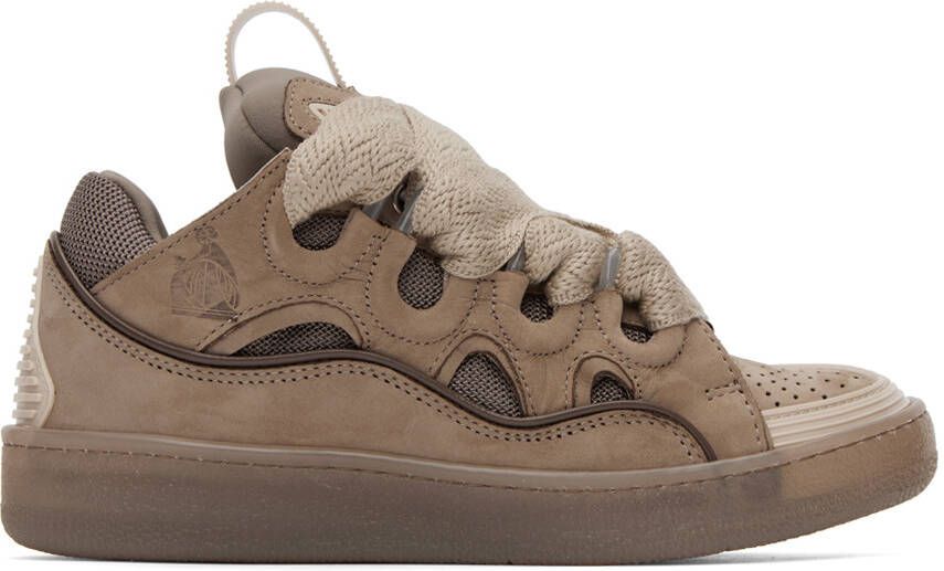 Lanvin Taupe Curb Sneakers - Picture 4