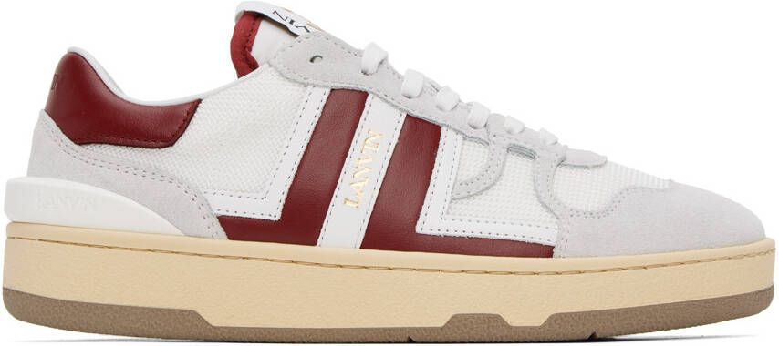 Lanvin White & Red Clay Sneakers - Picture 5