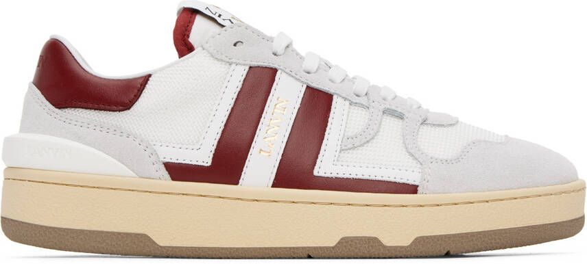 Lanvin White & Red Clay Sneakers