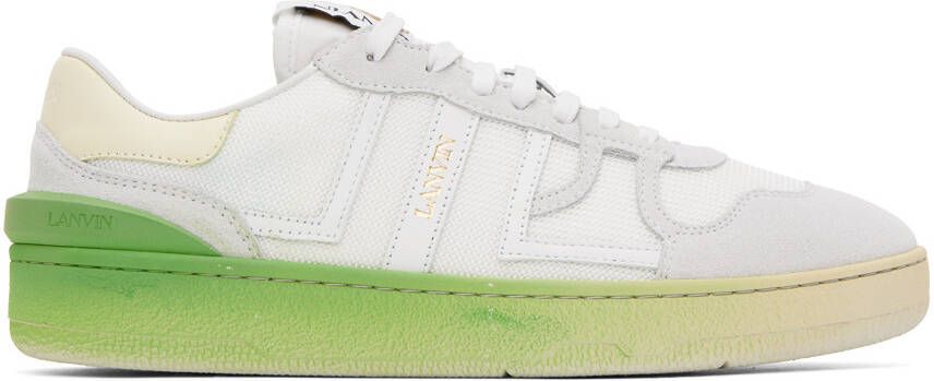 Lanvin White & Yellow Clay Sneakers - Picture 4