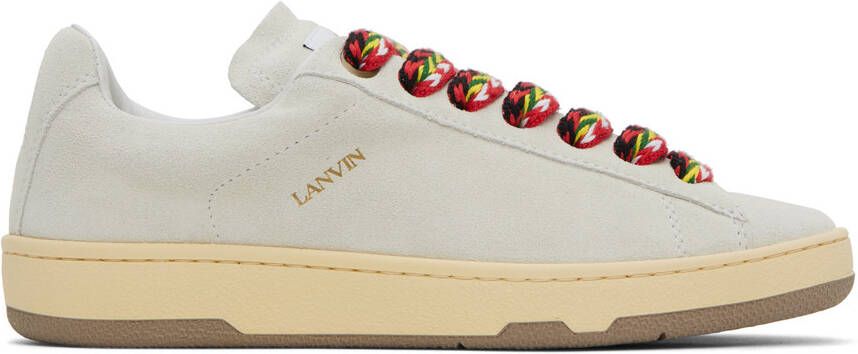 Lanvin White Lite Curb Sneakers - Picture 5