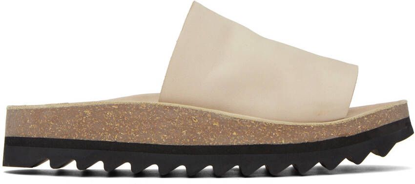 Lauren Manoogian Beige Raw Contour Slides - Picture 5