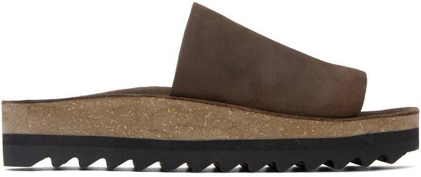 Lauren Manoogian Brown Raw Contour Slides
