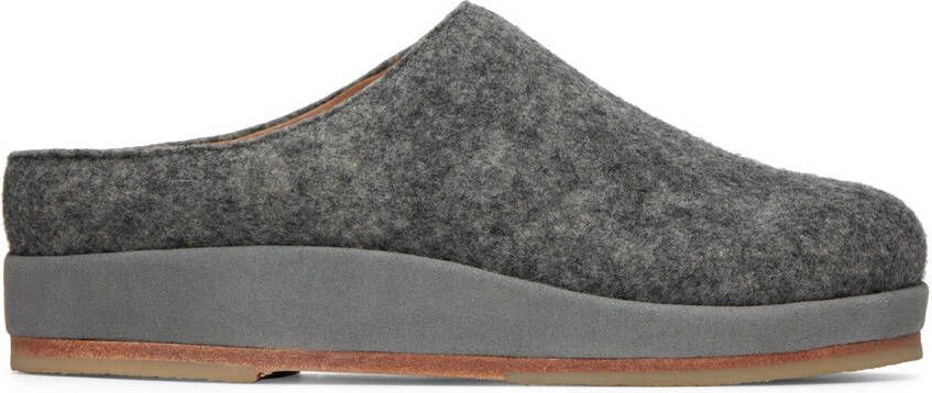 Lauren Manoogian Gray Felt Contour Mules