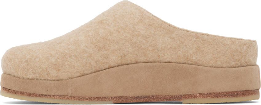 Lauren Manoogian Beige Felt Contour Mules - Picture 3