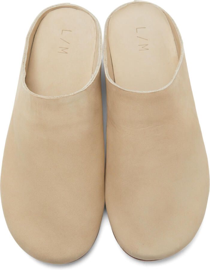 Lauren Manoogian Beige Raw Vault Mules
