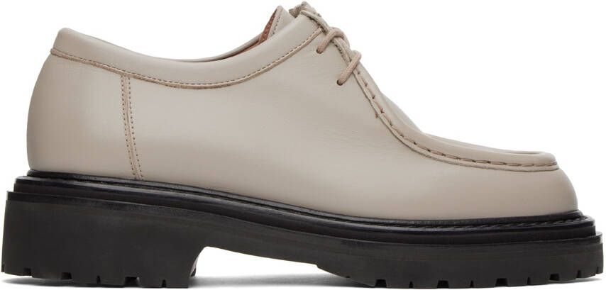 Legres Beige Leather Derbys - Picture 5