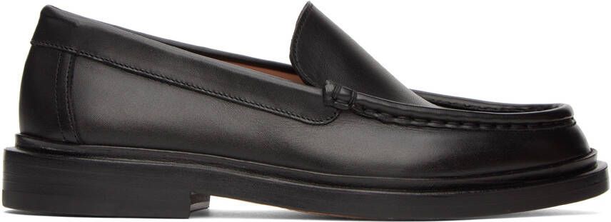 Legres Black Leather Loafers