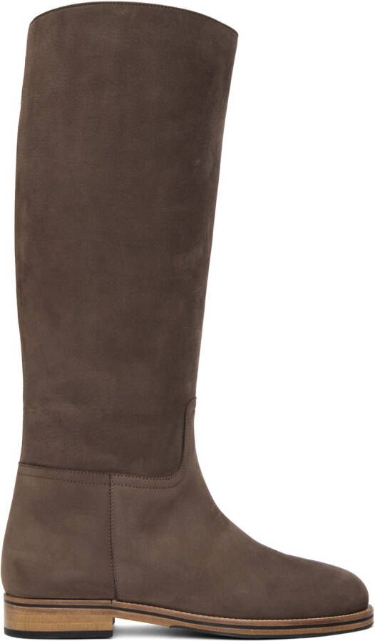 Legres Brown Nubuck Riding Boots