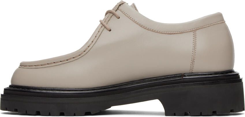 Legres Beige Leather Derbys - Picture 3
