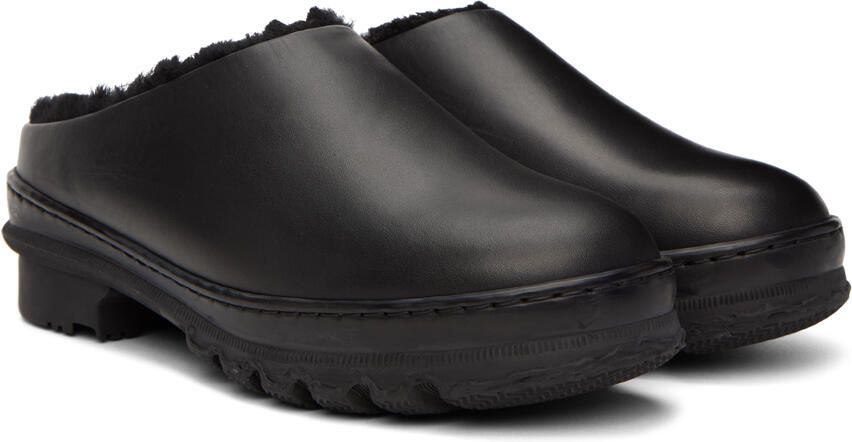Legres Black Leather Clogs - Picture 2