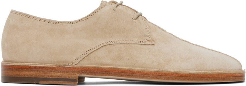 LEMAIRE Beige Flat Laced Derbys - Picture 5