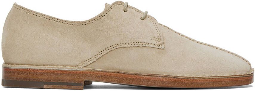 LEMAIRE Beige Flat Laced Derbys - Picture 5