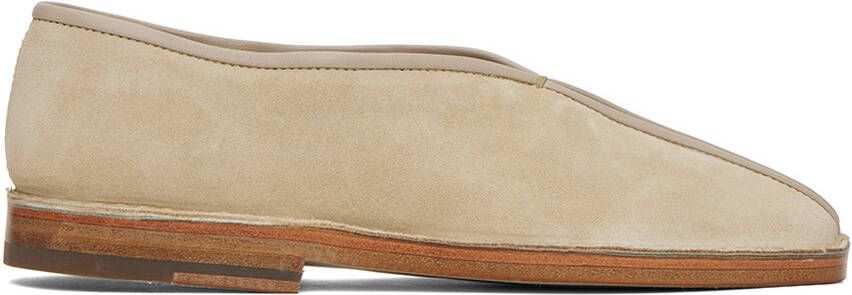 LEMAIRE Beige Flat Piped Slippers - Picture 5