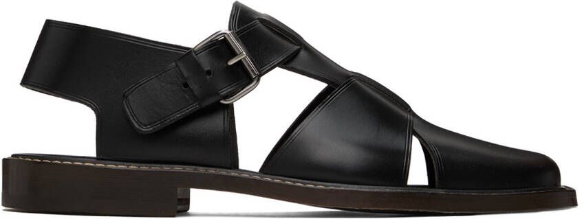 LEMAIRE Black Fisherman Sandals - Picture 4