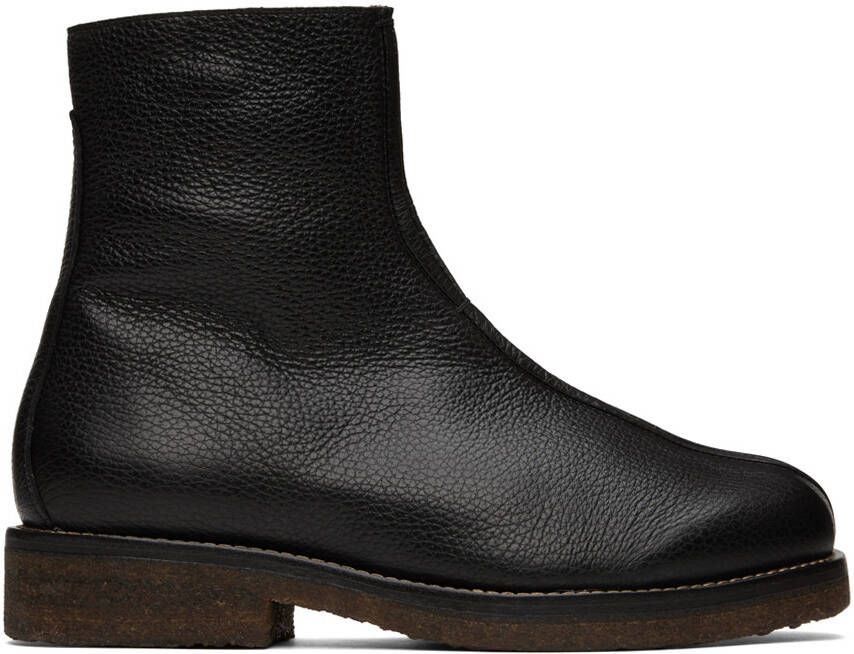 LEMAIRE Black Leather Chelsea Boots - Picture 4