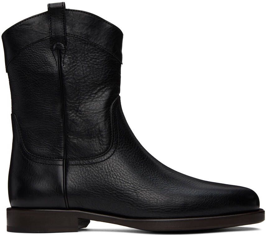LEMAIRE Black Western Boots - Picture 5