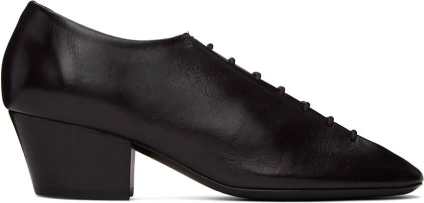 LEMAIRE Brown Heeled Derbies - Picture 5