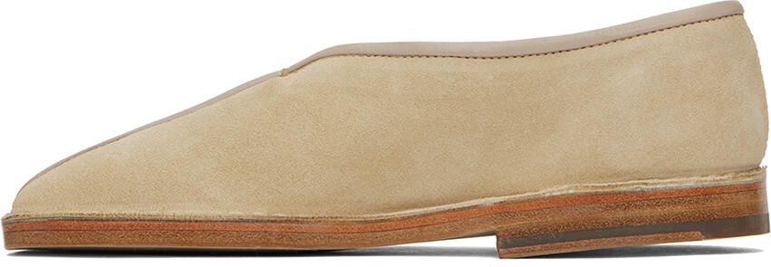 LEMAIRE Beige Flat Piped Slippers - Picture 4