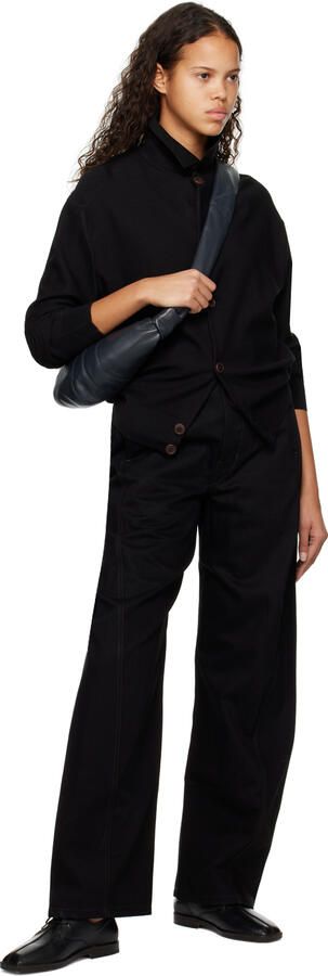 LEMAIRE Black Flat Laced Derbys - Picture 3